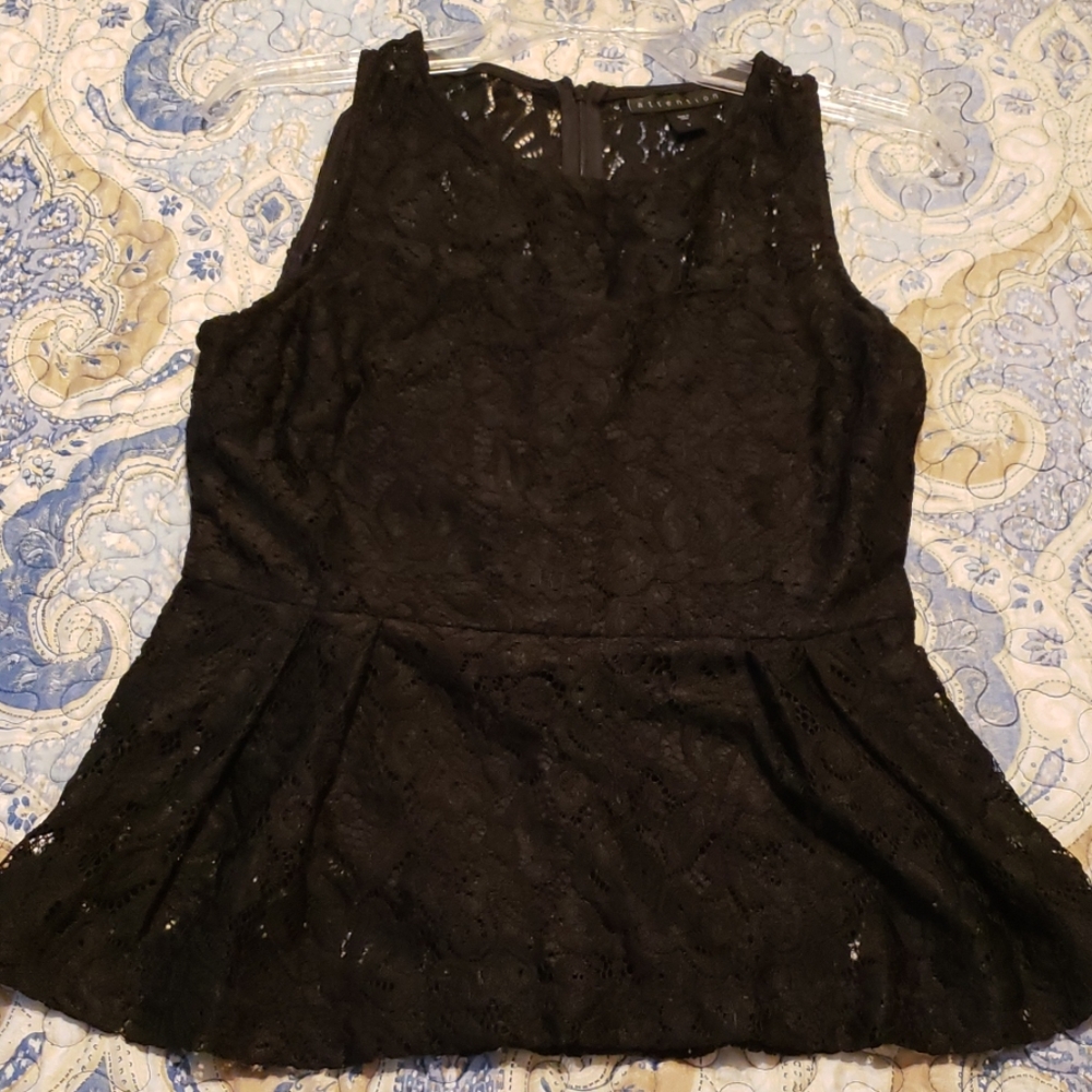 Laced Black Blouse SMALL